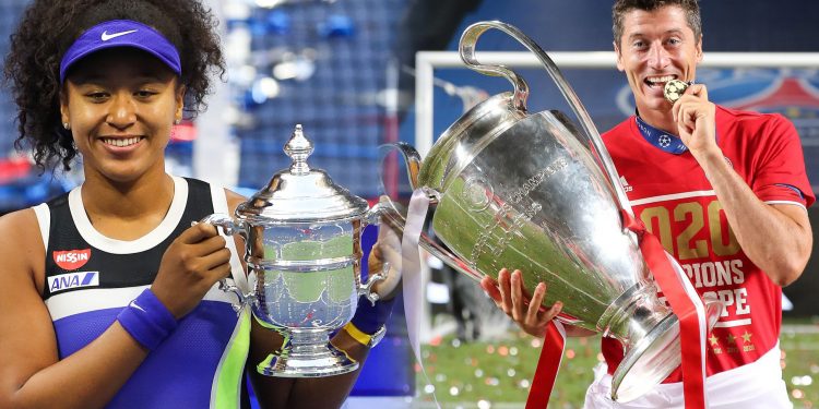 Polish and Bayern Munich Star Robert Lewandowski and Japanese Tennis Sensation Naomi Osaka Named AIPS Champions of 2020