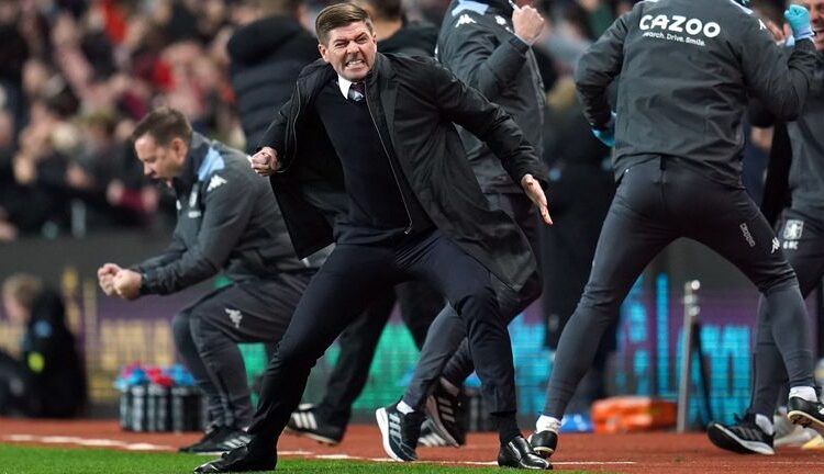 LIVERPOOL FC LEGEND STEVEN GERARD WINS HIS FIRST EPL GAME AS A MANAGER OF ASTON VILLA