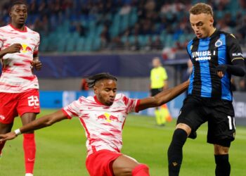 RB LEIPZIG DESCEND HEAVILY ON CLUB BRUGGE AFTER A POOR START IN THEIR UCL CAMPAIGN