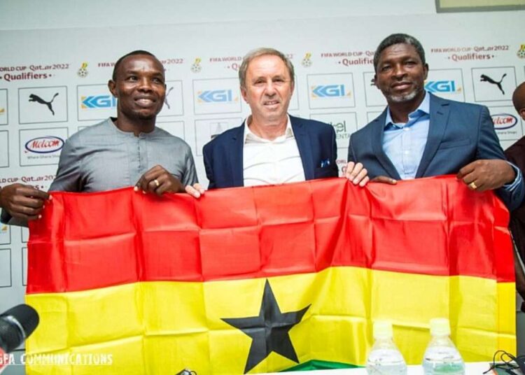 THE BLACK STARS TECHNICAL TEAM MEETS THE MANAGEMENT COMMITTEE ON TUESDAY 14TH DECEMBER 2021 IN ACCRA