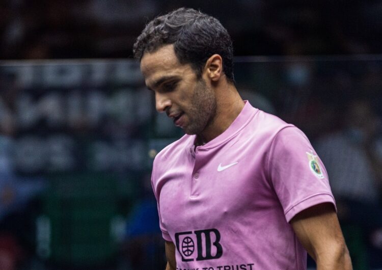 ABOUELGHAR OUT OF SQUASH ON FIRE OPEN DUE TO INJURY