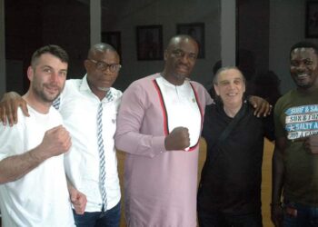 VICE PRESIDENT AND CEO OF THE BRITISH AND IRISH BOXING ASSOCIATION GIANLUCA DI CARO PAYS A WORKING VISIT TO GHANA