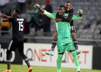 GHANAIAN SHOT STOPPER RICHARD OFORI SAVES ORLANDO PIRATES A SPOT AT THE CAF CC SEMIS