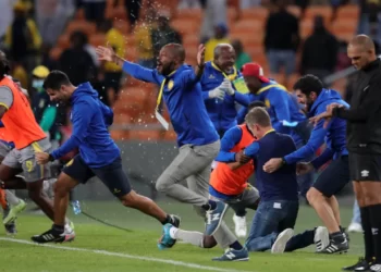 MAMELODI SUNDOWNS KNOCKED OUT BY PETRO AFTER A 1-ALL GAME IN JOHANNESBURG