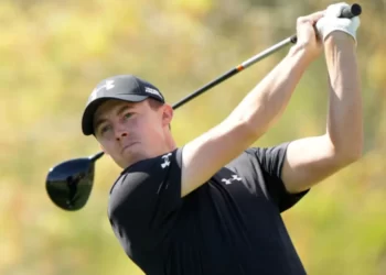 England’s Matt Fitzpatrick mastering the method of cross-handed chipping