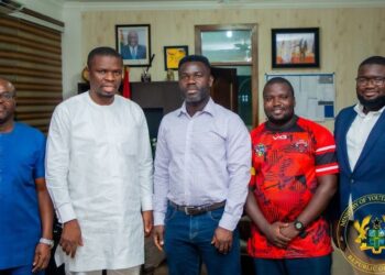 THE RUGBY LEAGUE FEDERATION GHANA PAID A COURTESY CALL ON THE MINISTER FOR SPORTS