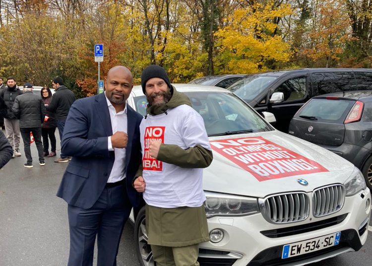 IBA supporters protest in Lausanne over exclusion of boxing from Olympics