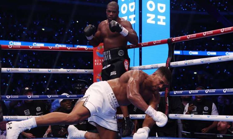 TOOTHLESS ANTHONY JOSHUA BEATEN BY DUBOIS IN THEIR IBF FIGHT