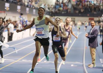 Nuguse breaks world indoor mile record in New York